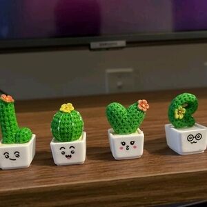 Charming Green Cactus Home Accents